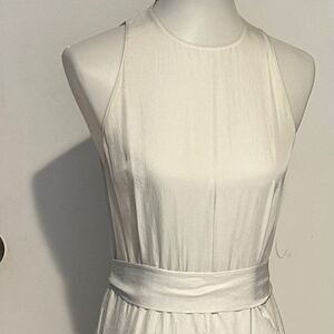 slim fit dress slacks Halter tie neck backless gown main image 1
